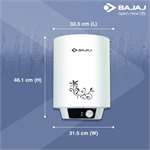 Bajaj New Shakti Neo 15L Metal Body 4 Star Water Heater with Multiple Safety System White